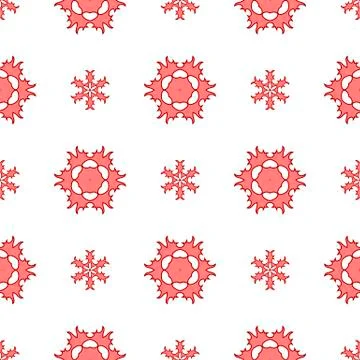 Creative Ornamental Seamless Red Pattern Illustrazione stock