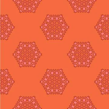 Creative Ornamental Seamless Red Pattern Stock Illustration