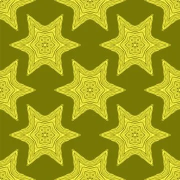 Creative Ornamental Seamless Yellow Pattern Creative Ornamental Seamless Y... Stock Photos