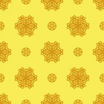 Creative Ornamental Seamless Yellow Pattern Creative Ornamental Seamless Y... Foto stock