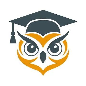 Creative owl design vector template with graduation hat education logo design Stock Illustration