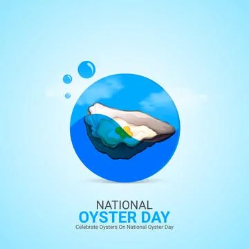 Creative oyster ads design. Creative national oyster day, August 5, vector,.. Stock Illustration