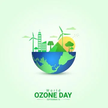 Creative Ozone Day ads design. World Ozone Day, Celebrated in United States.. Stock Illustration