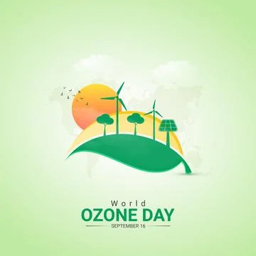 Creative Ozone Day ads design. World Ozone Day, Celebrated in United States.. Stock Illustration