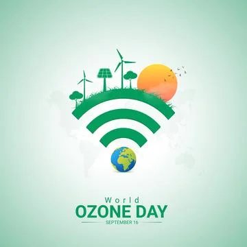 Creative Ozone Day ads design. World Ozone Day, Celebrated in United States.. Stock Illustration