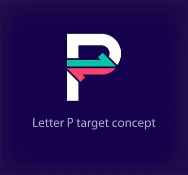 Creative P letter arrow logo design. Stock Illustration