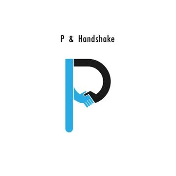 Creative P- letter icon abstract logo design vector template.Business offer,p Stock Illustration