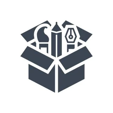 Creative Package Vector Glyph Icon Stock Illustration