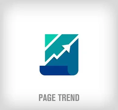 Creative page trend logo. Unique color transitions. Stock Illustration