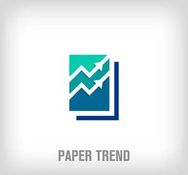 Creative page trend logo. Unique color transitions. Stock Illustration