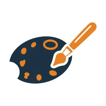 Creative, paint icon. Simple color design. Stock Illustration