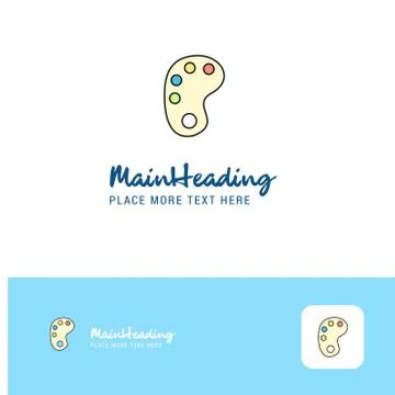 Creative Paint tray  Logo Design. Flat color Logo place for Tagline. Vector I Stock Illustration