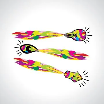 Creative painting brush Stock Illustration