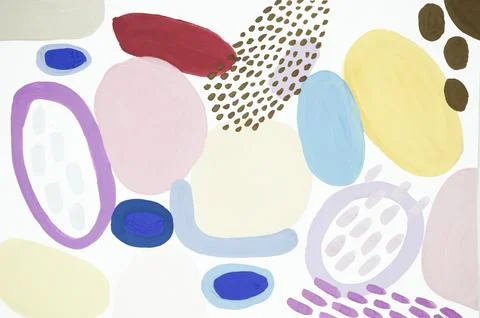 Creative painting with dots forms Foto stock