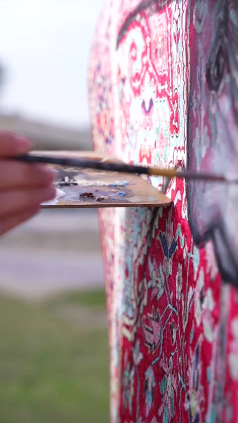 Creative Painting Process Stock Footage 315786787