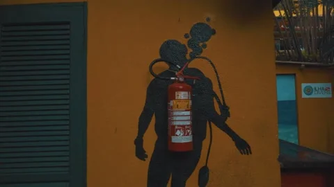 Creative painting on the wall Stock Footage 151046582