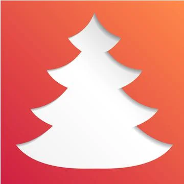 Creative paper abstract christmas tree background, eps10 vector illustration Stock Illustration