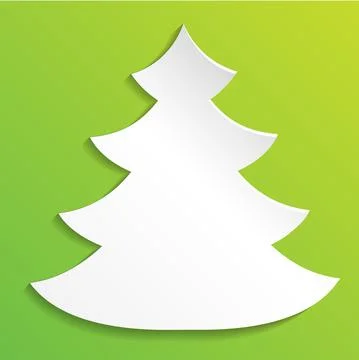Creative paper abstract christmas tree background, eps10 vector illustration Stock Illustration