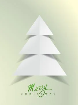 Creative paper christmas tree Stock Illustration