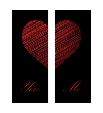 Creative paper labels for valentine's day Stock Illustration