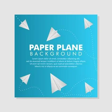 Creative Paper Plane Background. Modern Horizontal Composition. Abstract Illu Stock Illustration