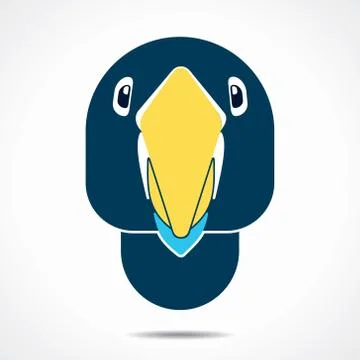 Creative parrot face stock vector Stock Illustration