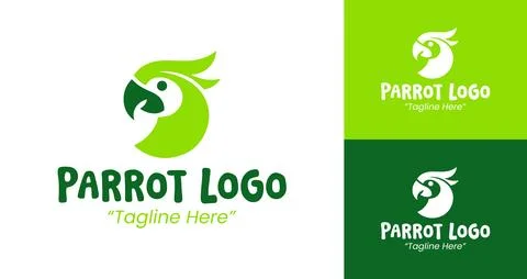 Creative Parrot Logo Designs for Agencies and Brands Stock Illustration