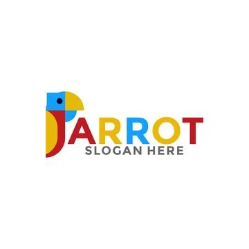 Creative Parrot logo vector, Colorful Bird logo design template Illustrazione stock