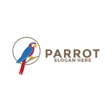 Creative Parrot logo vector template, Colorful Parrot logo icon 스톡 일러스트