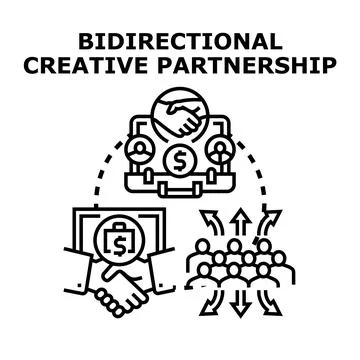 Creative partnership concept illustrating collaboration and business agreemen Stock Illustration
