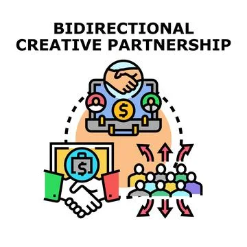 Creative partnership concept illustrating collaboration and business agreemen Stock Illustration