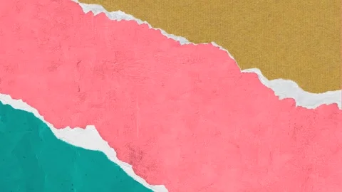 Creative pastel background torn paper copy space for text Stock Footage 245782452