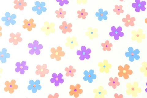 Creative pattern made of colofule  flowers on  background.  Stock Photos