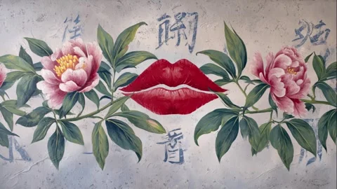 Creative pattern with mascaras, eye shadows, and eyeliners Video stock 308057476