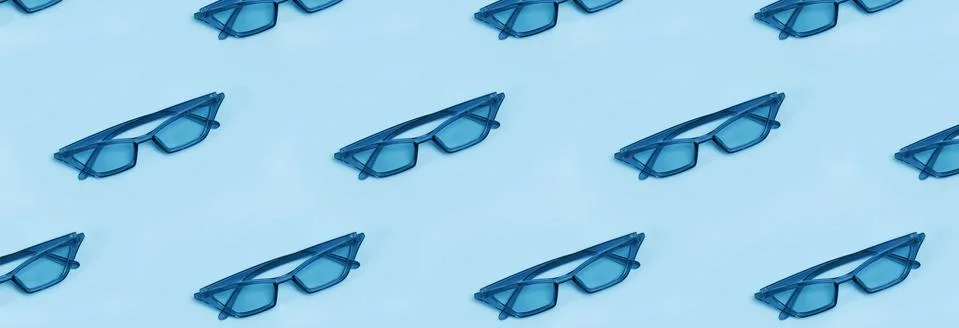 Creative pattern with sunglasses. Stock Photos