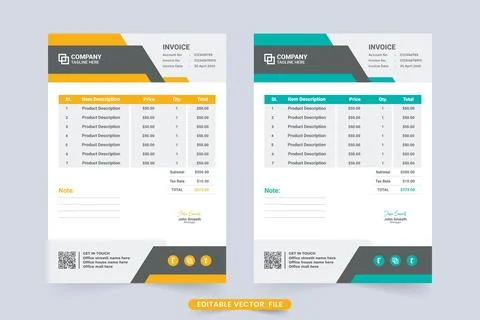 Creative payment receipt template design for corporate business. Print ready  Stock Illustration