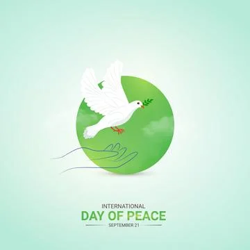 Creative Peace Day ads design. International Peace Day, Celebrated in Unite.. Stock Illustration