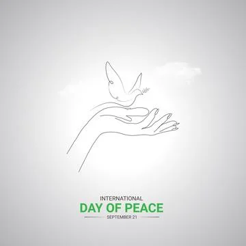 Creative Peace Day ads design. International Peace Day, Celebrated in Unite.. Stock Illustration