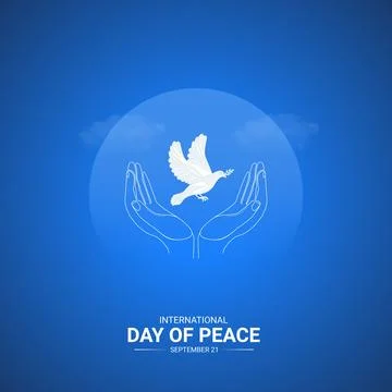 Creative Peace Day ads design. International Peace Day, Celebrated in Unite.. Stock Illustration