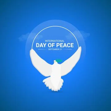Creative Peace Day ads design. International Peace Day, Celebrated in Unite.. Stock Illustration