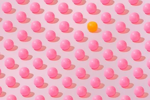 Creative peach and orange pattern flat lay on pastel pink background minimali Stock Photos