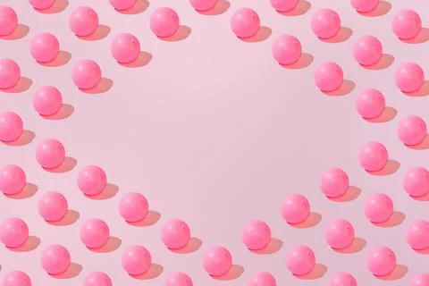 Creative peach pattern flat lay on pastel pink background copy space minimali Foto stock