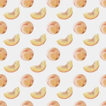 Creative peach watercolor pattern for vibrant textile and wrapping design Stock Illustration