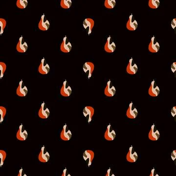 Creative pears seamless pattern. Abstract summer fruit background. Illustrazione stock
