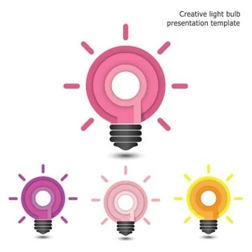 Creative pencil and light bulb design. flat design style modern concept. Stock Illustration