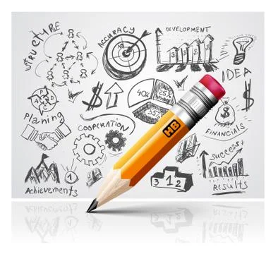 Creative pencil idea Stock Illustration