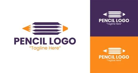 Creative Pencil Logo 스톡 일러스트