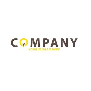 Creative people and bulb logo design Stock Illustration