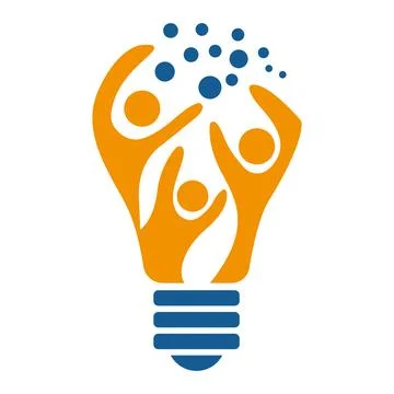 Creative People Bulb Logo Idea Team Innovation Stock Illustration