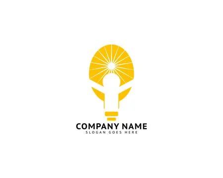 Creative people logo with light bulb concept vector, Creative idea logo des.. Stock Illustration